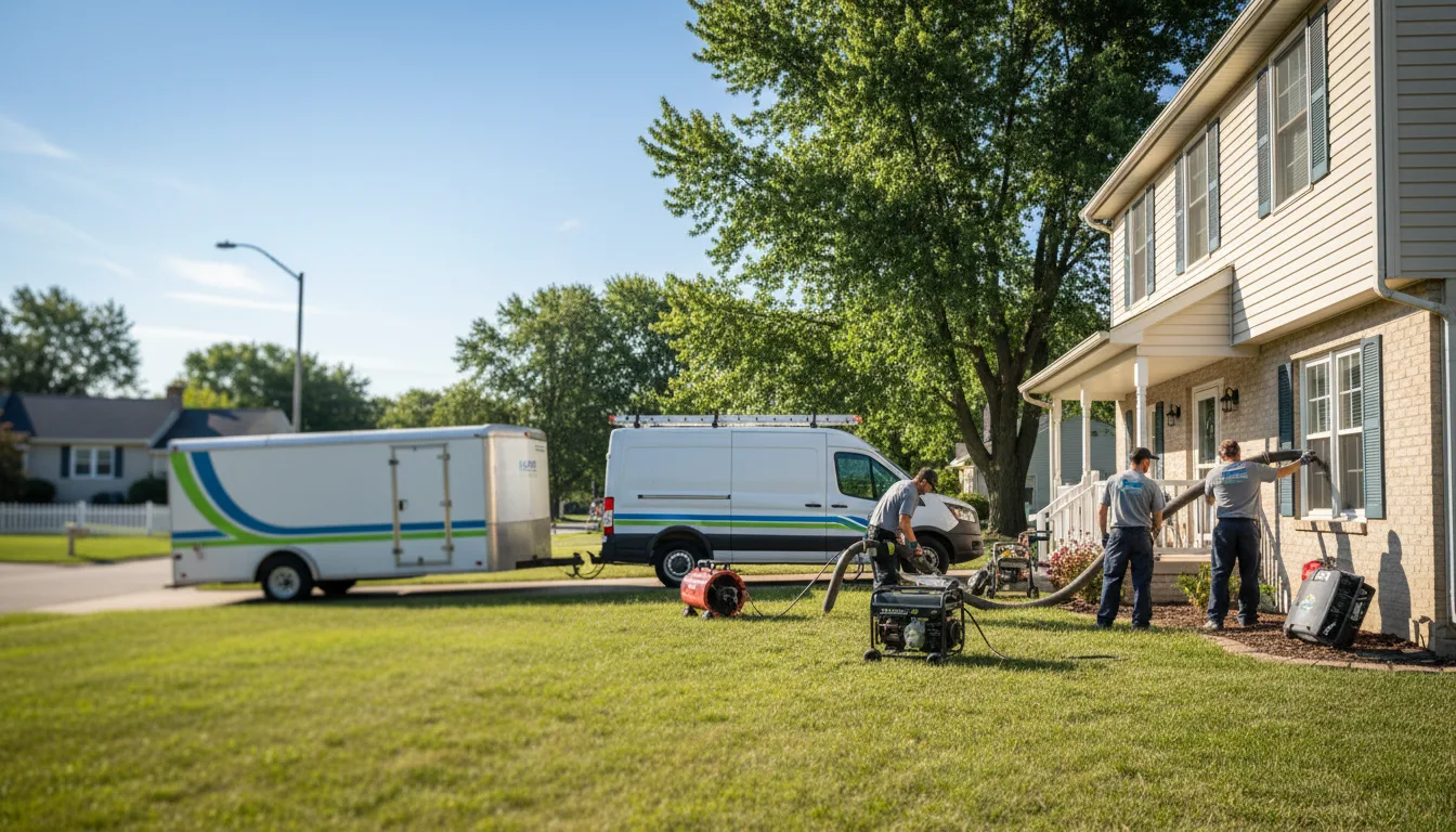 Flooded Basement Restoration And Cleanup With Repair in Dale, IN near me